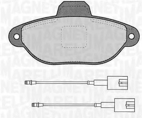 MAGNETI MARELLI 363916060453 Комплект гальмівних колодок, дискове гальмо