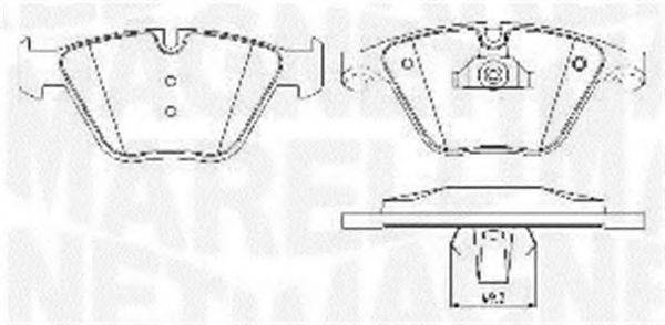 MAGNETI MARELLI 363916060582 Комплект гальмівних колодок, дискове гальмо