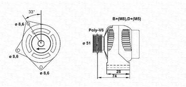 MAGNETI MARELLI 943355093010 Генератор