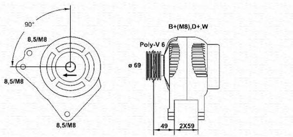 MAGNETI MARELLI 943355109010 Генератор