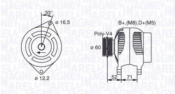 MAGNETI MARELLI 063321608010 Генератор