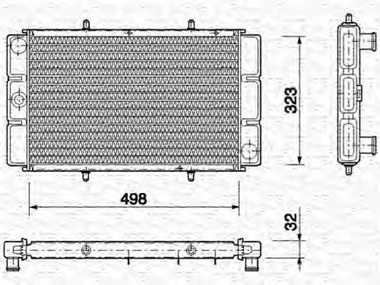 MAGNETI MARELLI 350213719000 Радіатор, охолодження двигуна