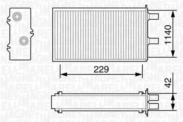 MAGNETI MARELLI 350218055000 Теплообмінник, опалення салону