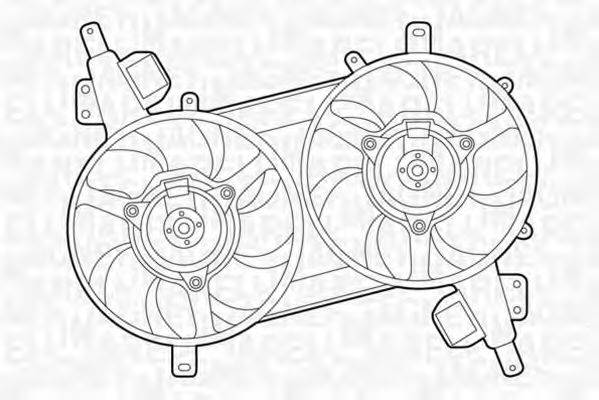 MAGNETI MARELLI 069422039010 Вентилятор, охолодження двигуна