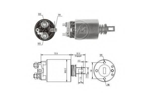 ISUZU 8942166330 Тягове реле, стартер
