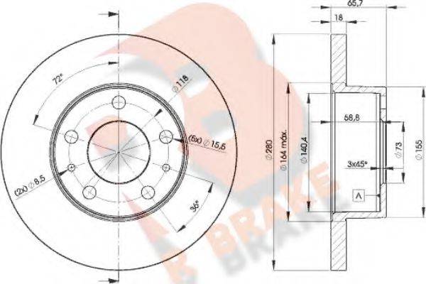 R BRAKE 78RBD24680